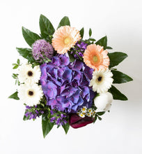 Load image into Gallery viewer, Hydrangea Bouquet in purple and peach - abcFlora.com