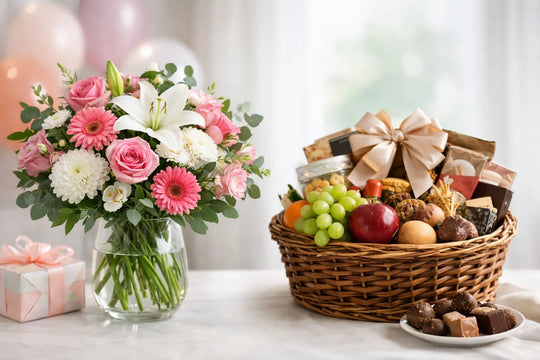 Birthday Flowers Versus Gift Baskets