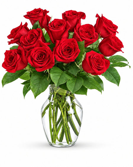 Dozen Red Roses Delivery, international flower delivery by local florists