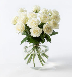 15 white roses - abcFlora.com