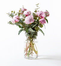 Cargar imagen en el visor de la Galería, Pink peonies bouquet with green - abcFlora.com