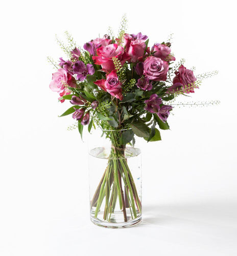 Purple rose bouquet with alstroemeria - abcFlora.com