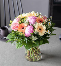Load image into Gallery viewer, Summer bouquet with pink peonies - abcFlora.com