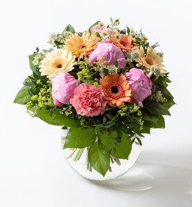 Summer bouquet with pink peonies - abcFlora.com