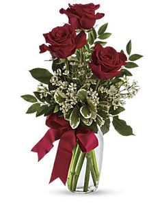 Three Red Roses - abcFlora.com